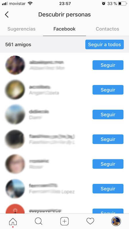 Como encontrar contactos en instagram