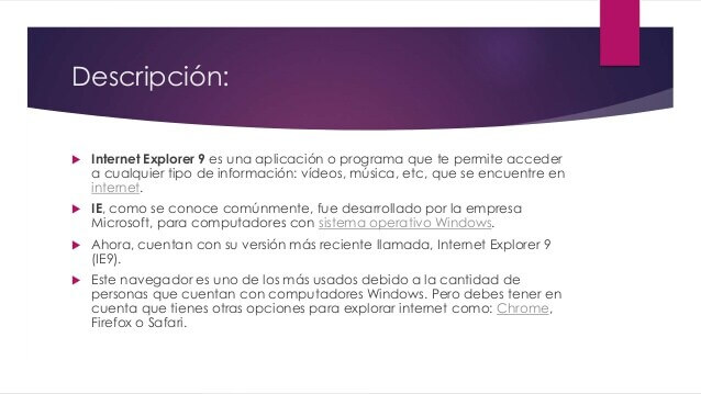 Descripcion de internet explorer