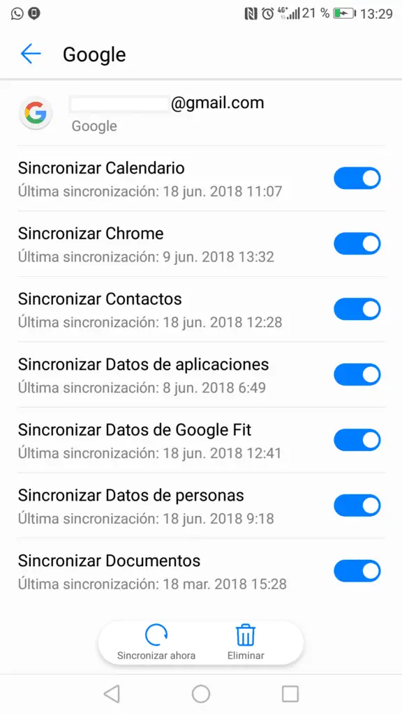 ¿dónde están los ajustes de google en android?