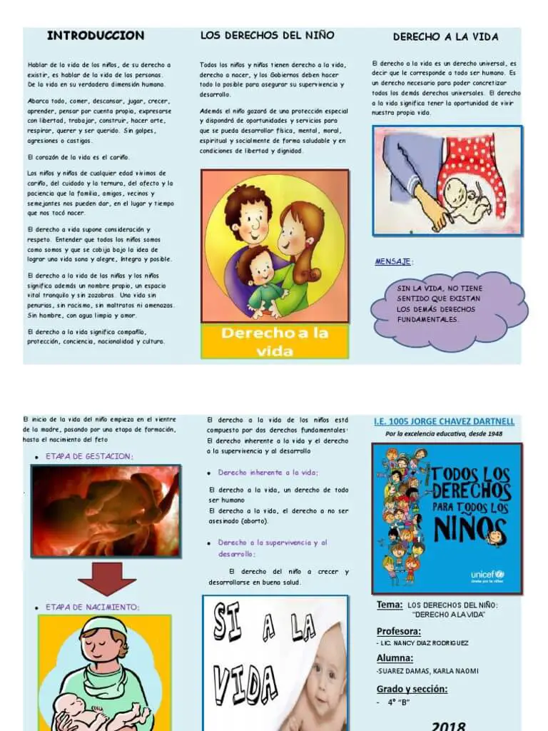 Ejemplos de tripticos para niños de primaria