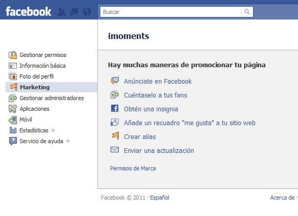 El facebook en español