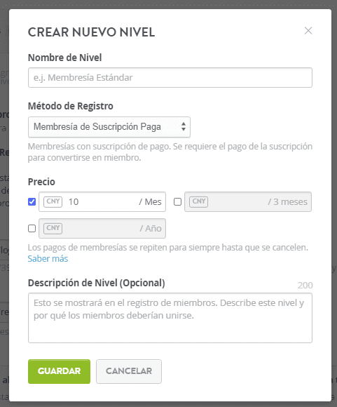 ¿qué es pago de membresía?