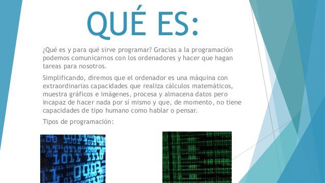 ¿qué es y para qué sirve la programación?