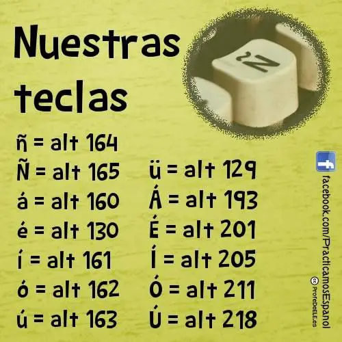 Teclas para buscar palabras