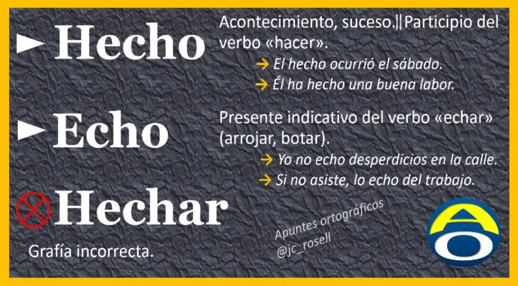 ¿cómo es echar o hechar?