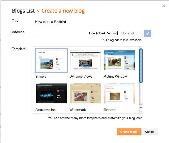 Crear un blog blogger