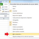 ¿cuál es la barra de menú de excel?