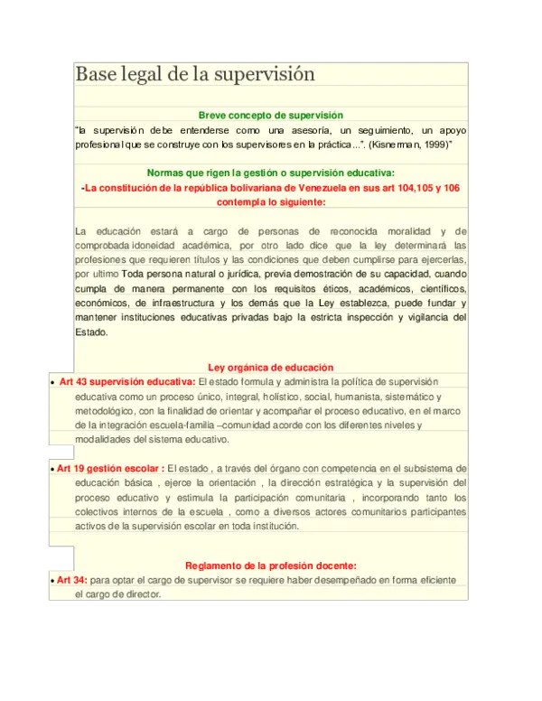 ¿cuáles son las bases legales que sustentan la educación inicial en venezuela?