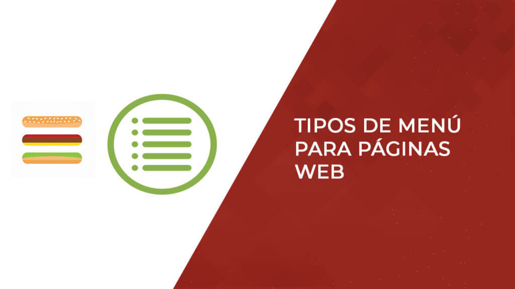 ¿cuáles son los elementos principales del menú web?