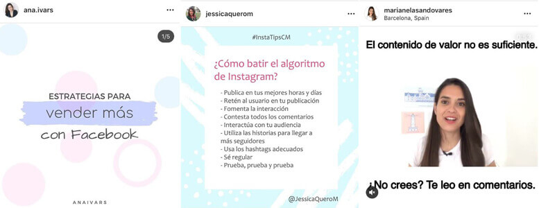 ¿cuáles son los post en instagram?