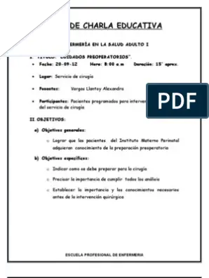 ¿cuánto tiempo debe durar una charla educativa?