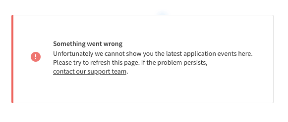 Error displaying the error page