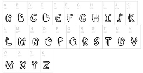 Fuentes de letras abecedario