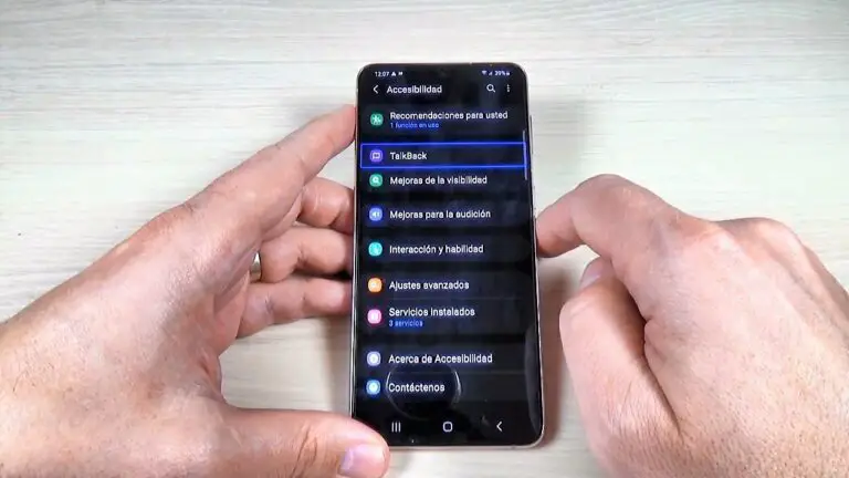 Como quitar modo invidente en samsung