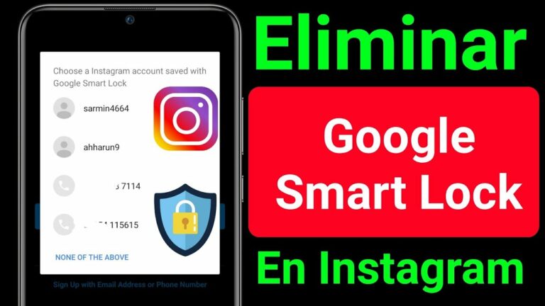 Como quitar google smart lock instagram