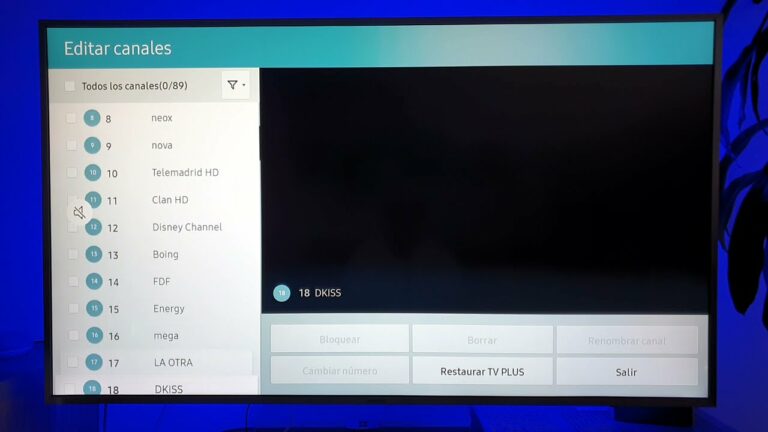 Como se ordenan los canales en una tv samsung