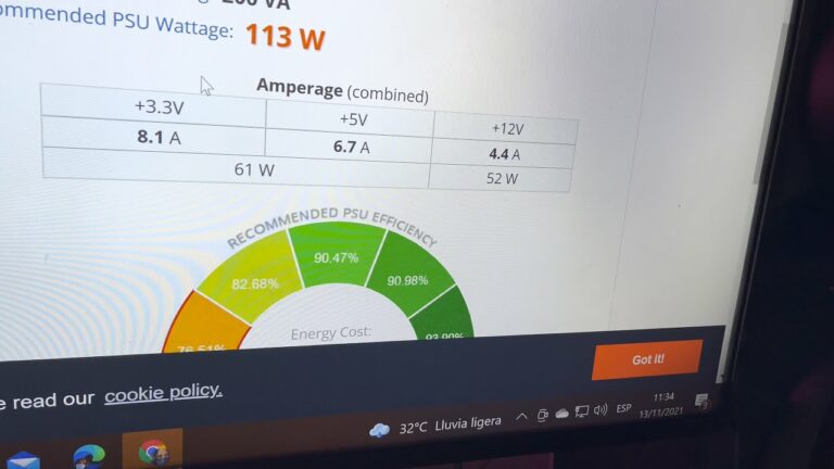 Como saber el consumo electrico de mi pc