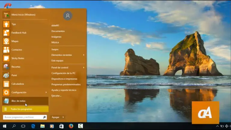 Como acceder al menu de inicio en windows 7