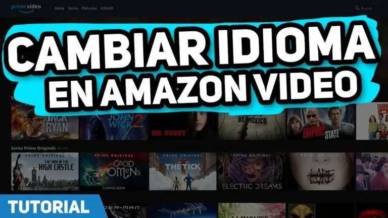 Como cambiar idiomas en amazon prime